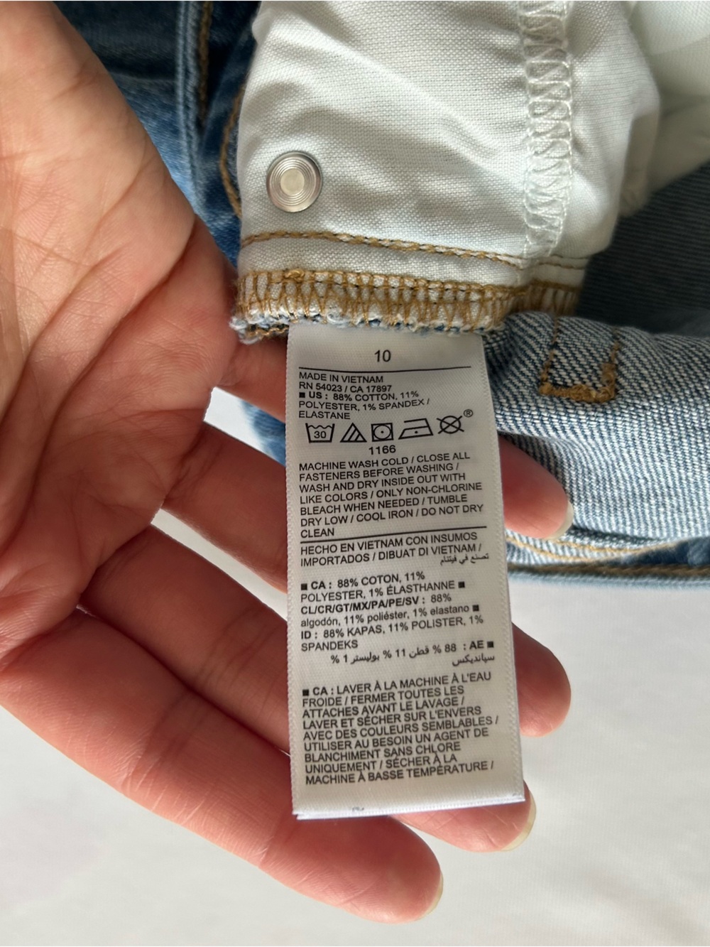 EUC Old Navy Sz 10 OG Straight Leg High Rise Jeans Medium Wash Denim 88% Cotton - Picture 5 of 7